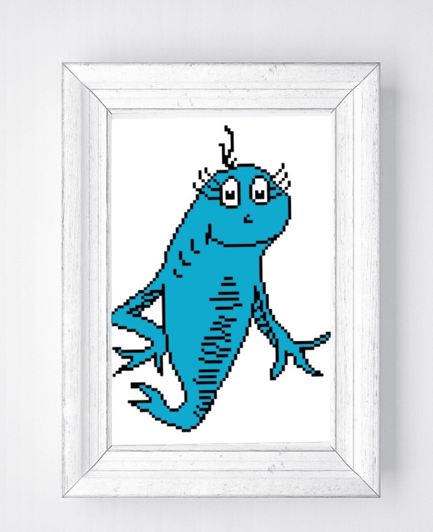 Dr Suess Cross Stitch Pattern PDF, Simple Pattern, Cat in the Hat - Etsy