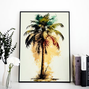 Palm Tree  Painting  House Gift Wall Art Decor  PRINTABLE Beach house decor