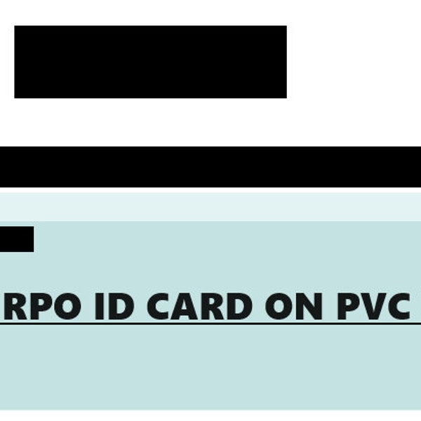 New Jersey RPO (Retired Police Officer) Permit to Carry Plastic Card - Double Sided, Coated PVC