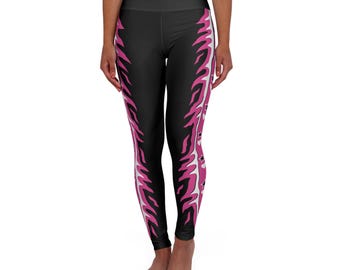Bret Hart Hitman - Inspired High Waisted Yoga Leggings (AOP)
