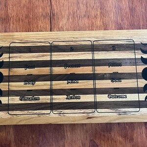 Wooden 3-Card Tarot Board Tarot Coaching Tool Ritual Reading Board with Resin Inlay Divination Board Tool Occult Oracle Card Mystic Witch
