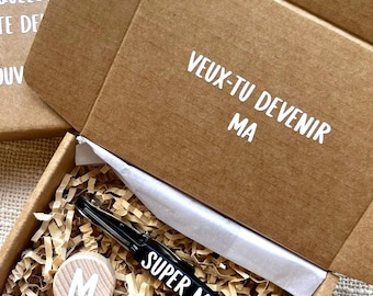 Vuoi essere il mio padrino? Vuoi essere la mia madrina? Set regalo per padrino, cavatappi personalizzato per padrino