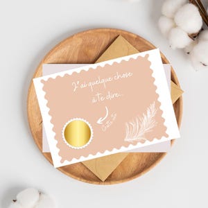 Carte à gratter surprise - Annonce grossesse papa - Annonce grossesse grands-parents - Annonce grossesse tonton - Annonce grossesse tata