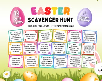 Easter Scavenger Hunt Clues Easter Egg Hunt Easter Hunt for Kids Easter Scavenger Hunt Clues Easter Egg Hunt Easter Hunt for Kids
