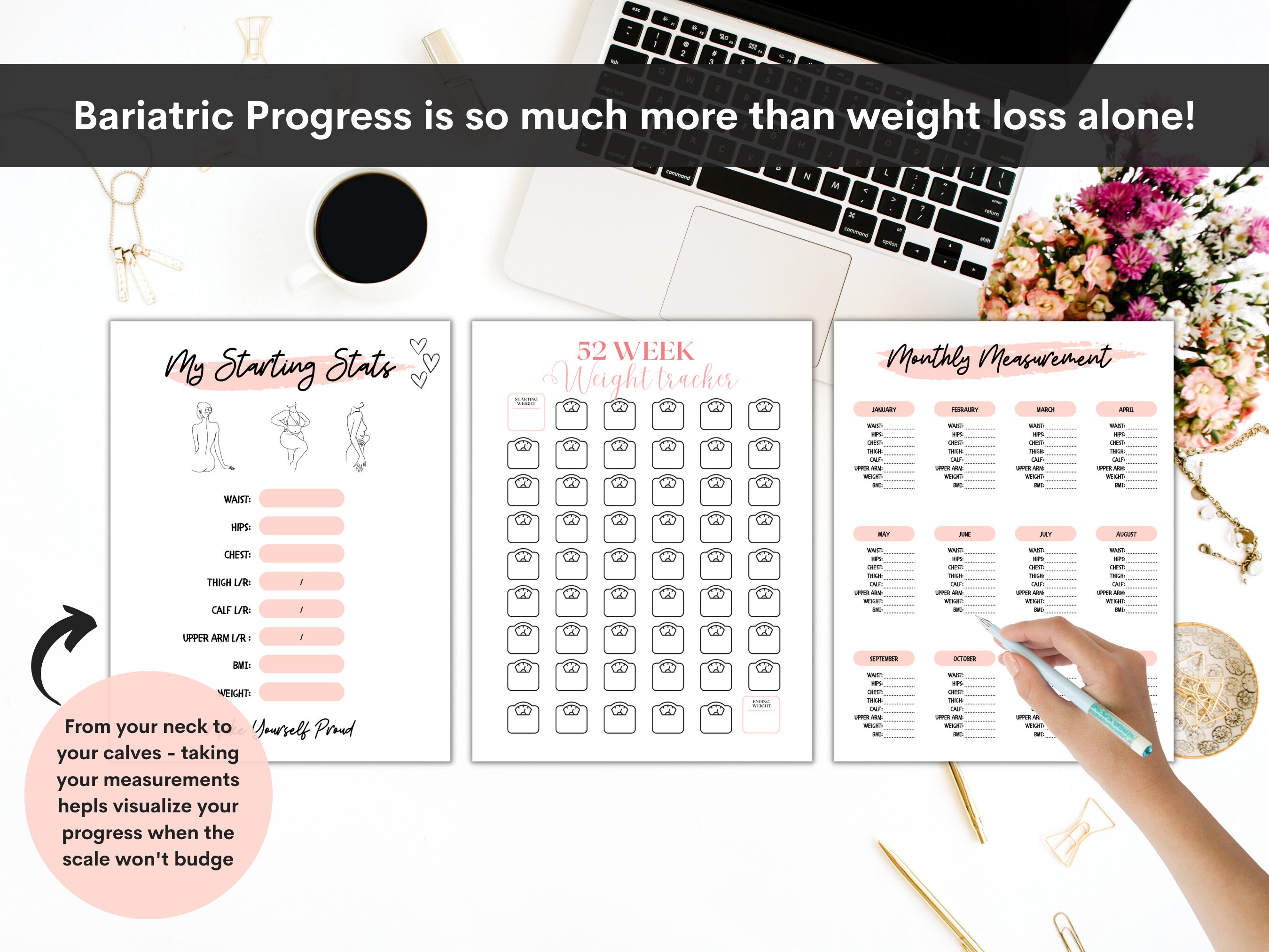 Bariatric Surgery Planner: Pre & Post-op Weight Loss Tracker (printable ...