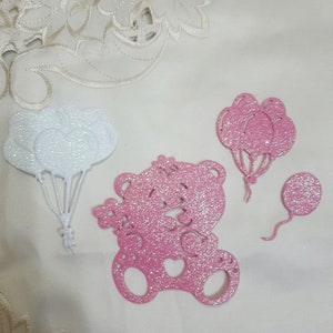 Orsetto e palloncini set 20 pezzi in gomma eva decorazioni