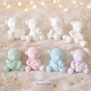 Tizas perfumadas con forma de osito de peluche para marcadores de posición y regalos de boda.