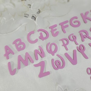 Set Lettere Alfabeto Maiuscolo e Minuscolo in gomma eva glitter