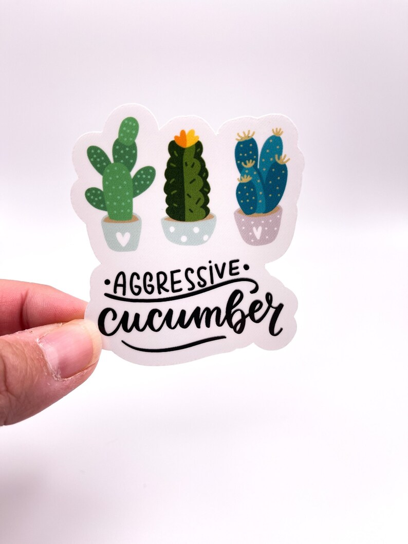 Aggressive Cucumber Sticker - Etsy