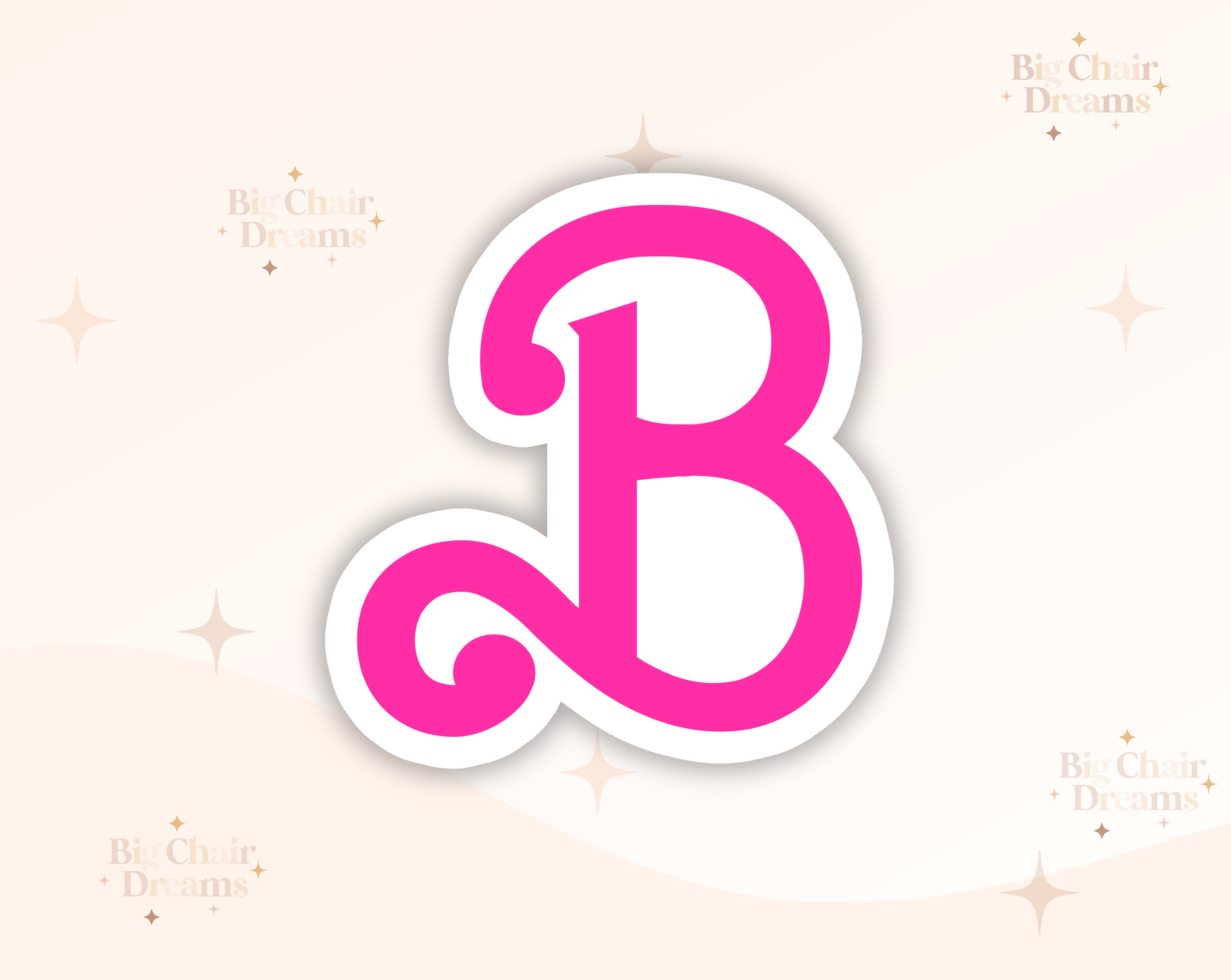 Pink Letter Stickers 