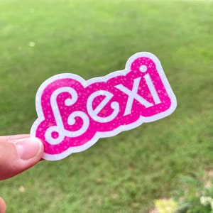 Customized Name Sticker - Retro 90&#39;s - Pink
