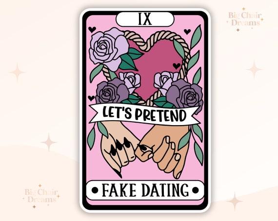 Tarot Card Fake Dating/Let's Pretend Sticker - Book Lover - Smut - Booktok - bookish Sticker - kindle sticker - e-reader - bookish sticker