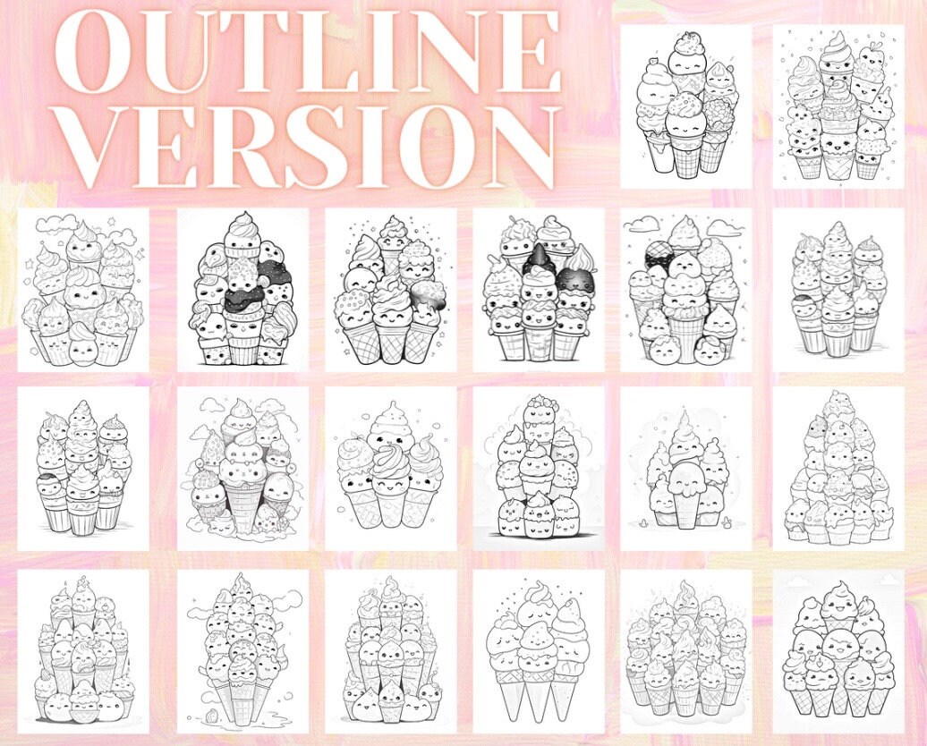 Kawaii Coloring Pages, 150 Pages, Cute Coloring Pages, for Kids and