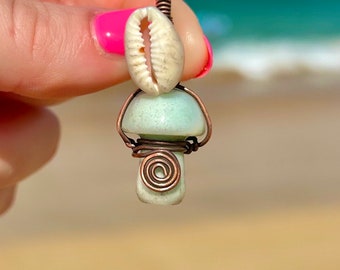 Cowrie mushie pendant