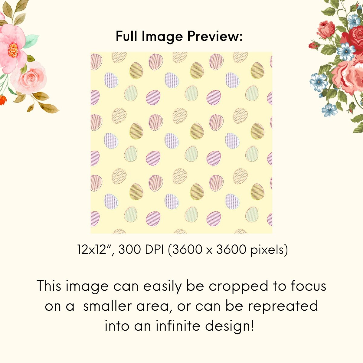 Colorful Easter Eggs Seamless Digital Pattern, Easter Digital Paper ...