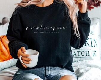 Pumpkin Spice Sweatshirt, Women's Sweater, Cozy Sweatshirt, Sweater for Women, Women's Graphic Sweatshirt, Halloween Sweater, Pumpkin Shirt