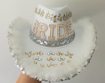 Sombrero de vaquero de novia