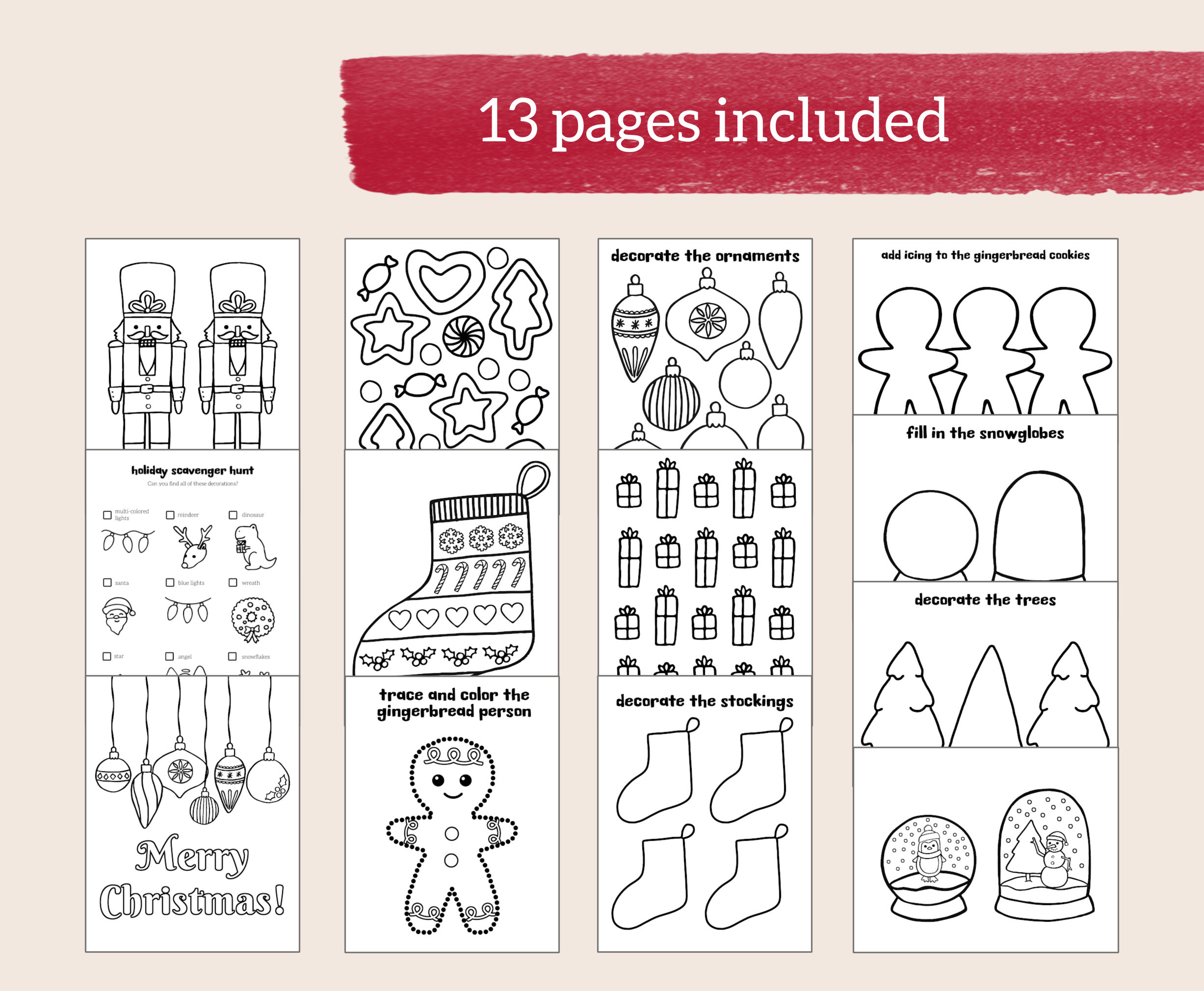 Printable Christmas Lights Scavenger Hunt Plus 12 Other - Etsy