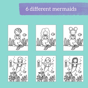 Mermaid Printable Under the Sea Coloring Pages Birthday Party