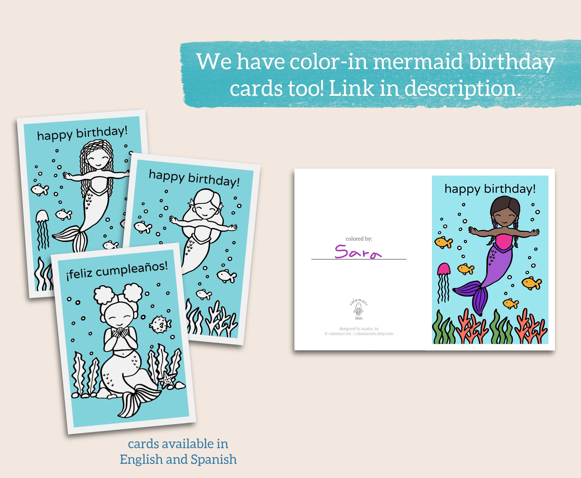 Mermaid Printable Under the Sea Coloring Pages Birthday Party