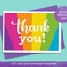 Thank You Card Printable Rainbow Design Thank You Notes to Print, 3 ...