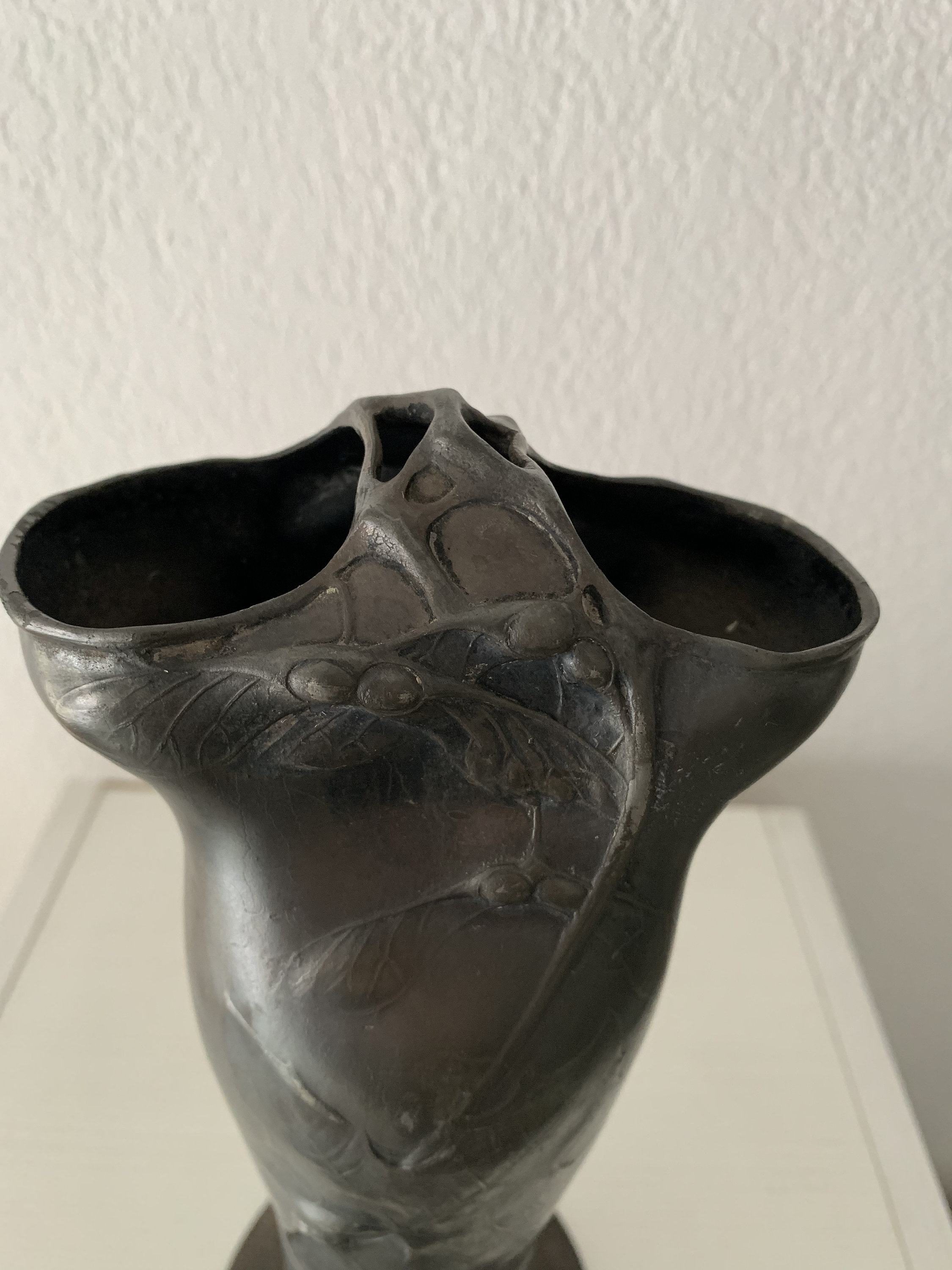 置物 levain Kayserzinn Art Nuveau Pewter Vase - Early Number 4067 Dates