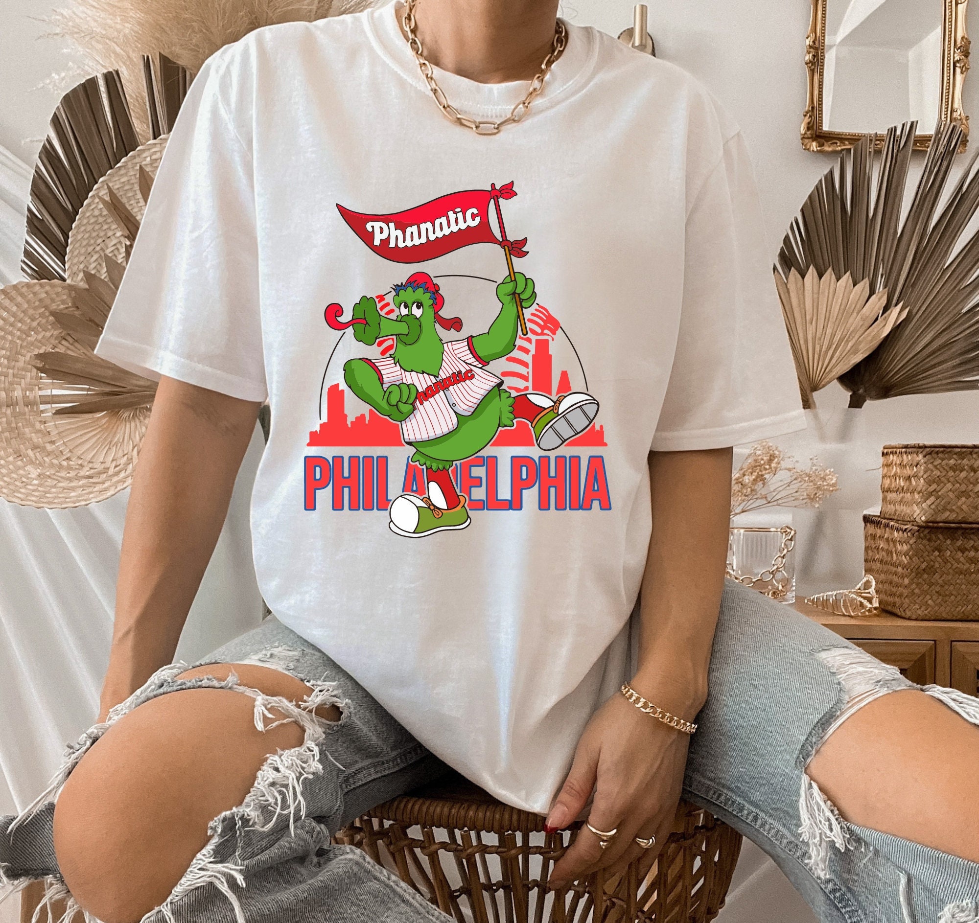 Phillie Phanatic” graphic tee, tank, pullover crewneck, pullover