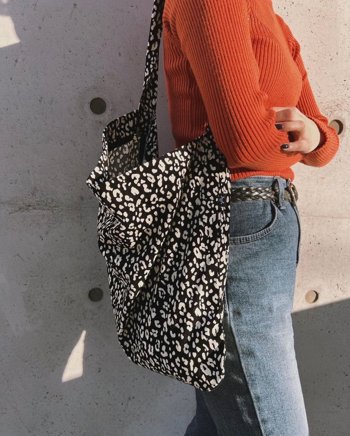 Buy Large Leopard Handbag Chain Tote Shoulder Bag for Women - Animal Print  Snap Closure Vegan Leather (Khaki) at