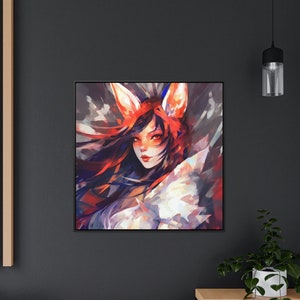 Ahri The Nine-Tailed Fox | Gallery Canvas | Modern Art |  Abstract Art