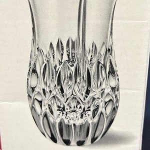 Beautifully Etched Vase for flowers, Gorham Crystal, 5.5 inches, Absolutely Beautiful, extraordinary detail, Brand New, Vintage Late 1980&#39;s