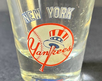 Shot Glass Barware Yankees, Vintage 1980s, Brand New, Never used