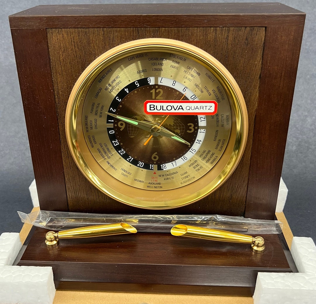 Bulova Quartz Clock Vintage 1980's New Never Used Etsy