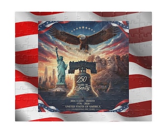 250 Jahre Freiheit Amerikanische Sehenswürdigkeiten Puzzle | Laubsäge