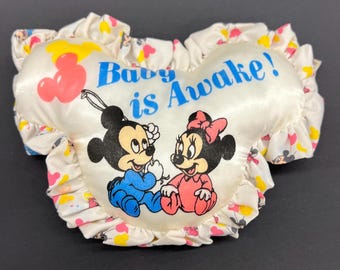 Disney Baby Awake/Sleeping pillow,  Vintage 1980's, New, Never used