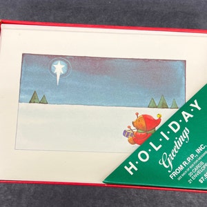 North Star Weihnachtskarten Vintage 1980er Jahre von Gibson Paper 20cards 21Env Wir wünschen Ihnen ein friedliches Weihnachtsfest und ein neues Jahr voller Glück