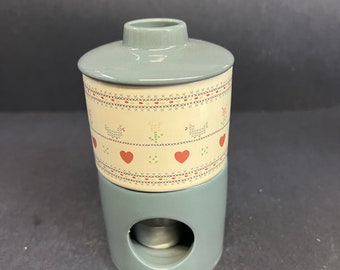 Pot-pourri Tealite with Hearts, parfait pour la fête des mères, pot-pourri de style campagnard/accent, vintage des années 1980, tout neuf, jamais utilisé