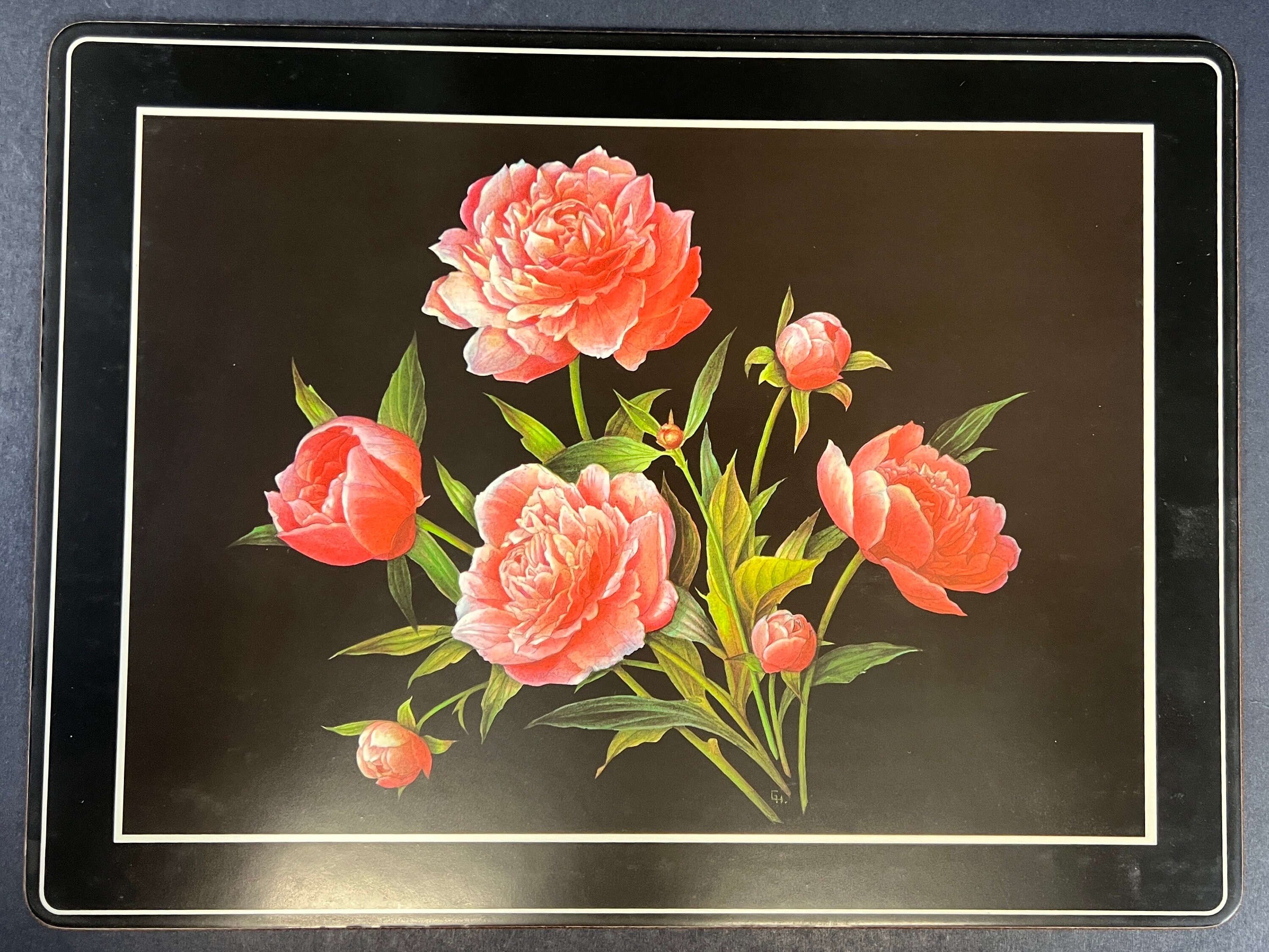 テーブル用品 Pimpernel Place Mats Amazon.com | Pimpernel Classic Black Placemats - Set of 4