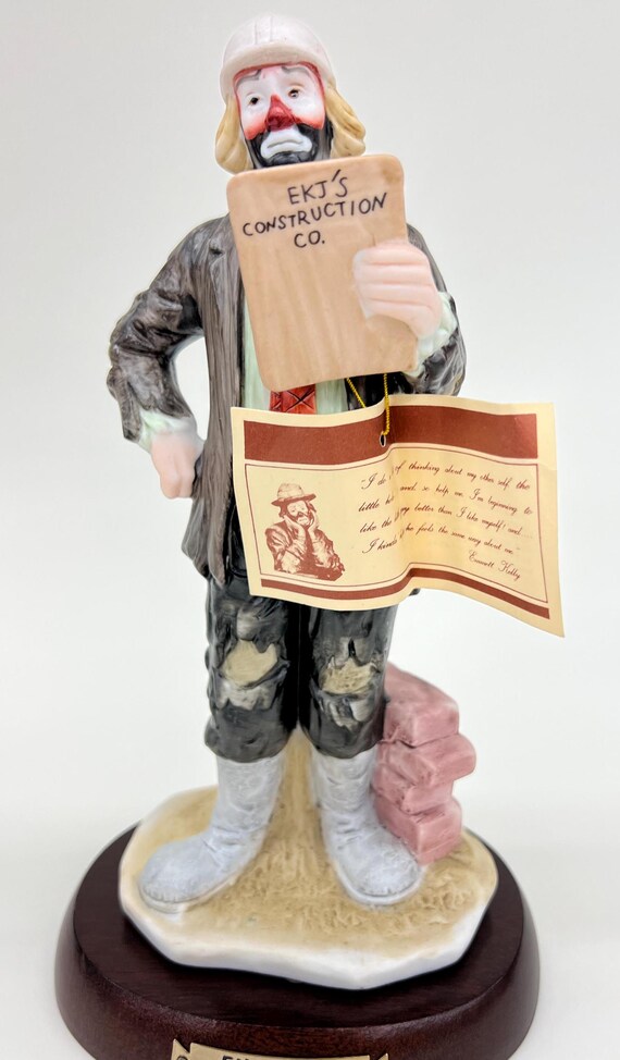 Emmett Kelly Jr. Engineer Beloved Collectible Clown, Vintage