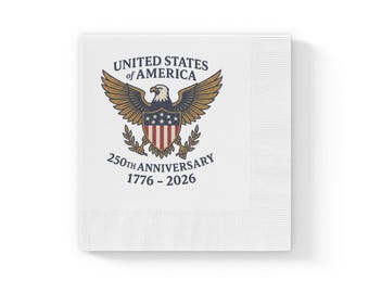 Servilletas conmemorativas del 250.º aniversario del águila (1776-2026), diseño acuñado, decoración patriótica para la mesa, artículos para fiestas del 4 de julio, Día de la Independencia
