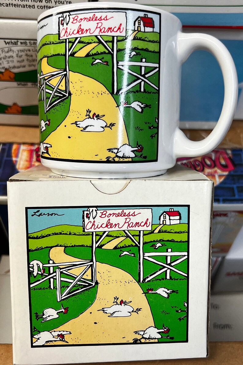 Chicken Ranch Coffee Cup the Farside Featuring the Boneless Chicken