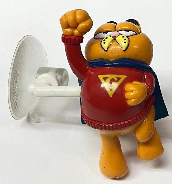 吸盤付きガーフィールド、2種類、ヴィンテージ、新品、未使用、対象