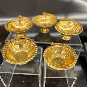 Small Brass Basket – Vintage Miniature Footed Dish with Handle – Gold Trinket Bowl – Ornate Pedestal Basket, Brand New, Vintage Late 1980&#39;s