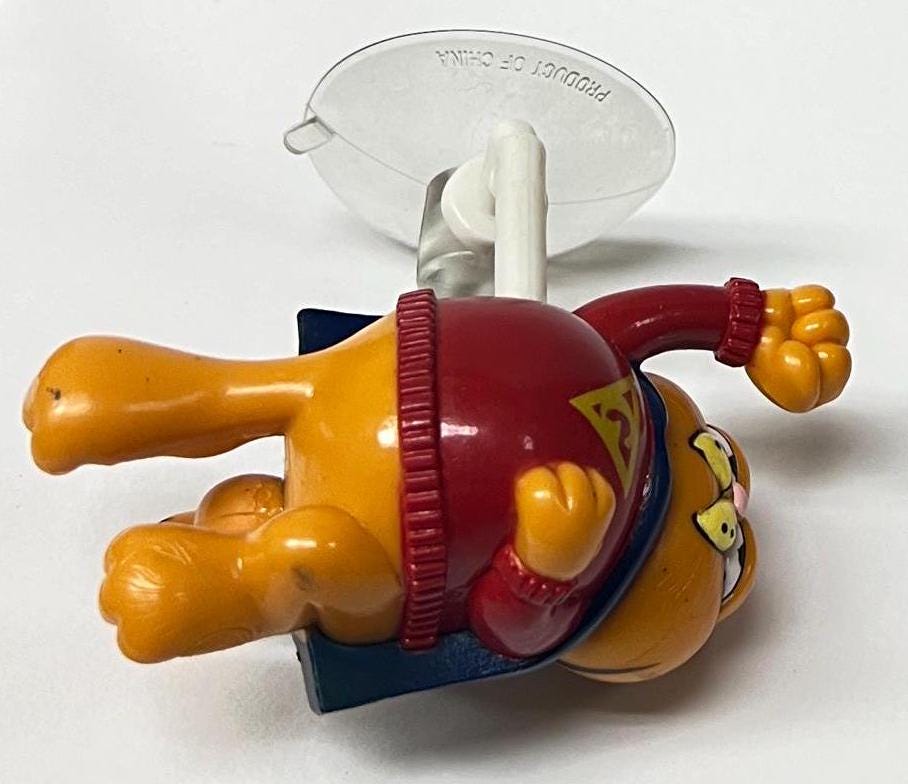 吸盤付きガーフィールド、2種類、ヴィンテージ、新品、未使用、対象