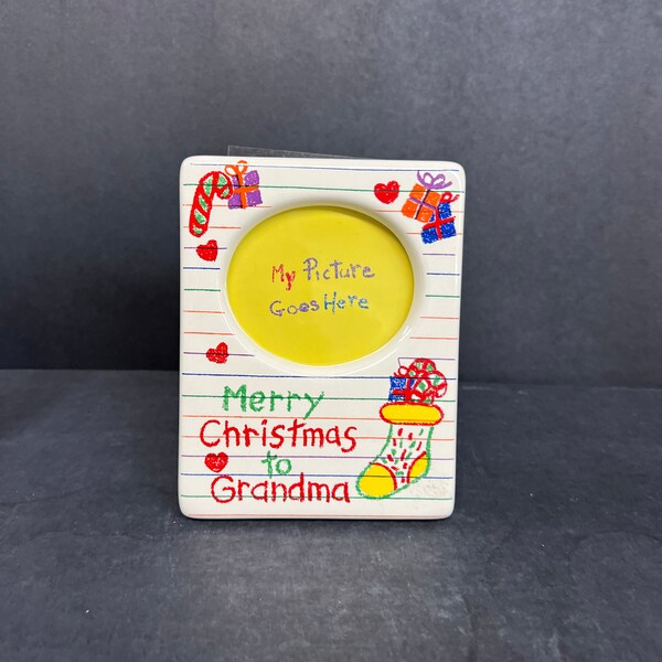 Picture frame Merry Christmas grandma, Vintage, New, Never Used