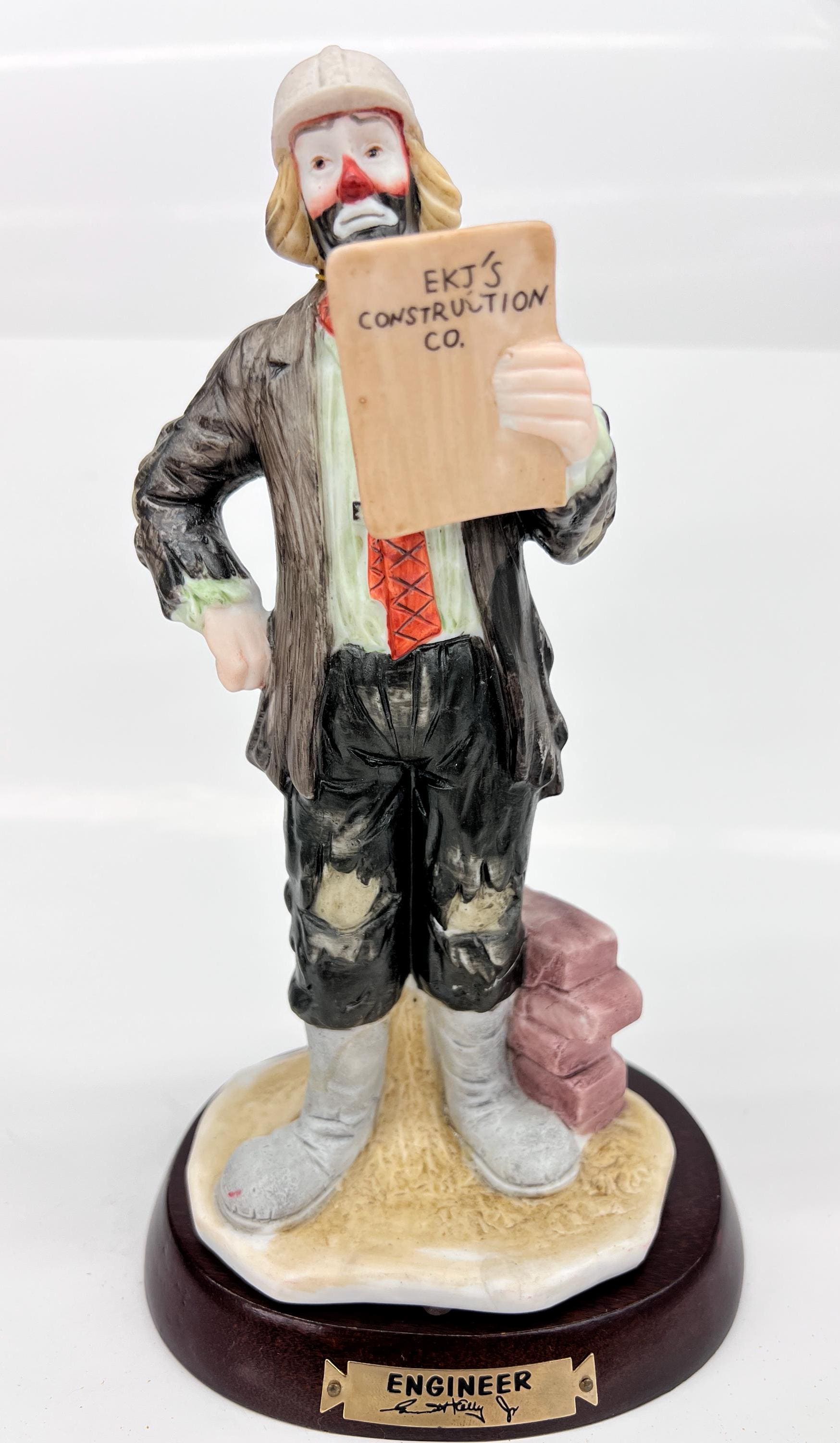 エメット　ケリー　オルゴール人形　ベンチ　ピエロ　Emmett Kelly Jr Emmett Kelly Jr. Engineer Beloved Collectible Clown, Vintage