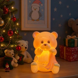 Teddybär Nachtlicht, Kinderbär Nightlite, von Enesco, Brandneu, nie benutzt