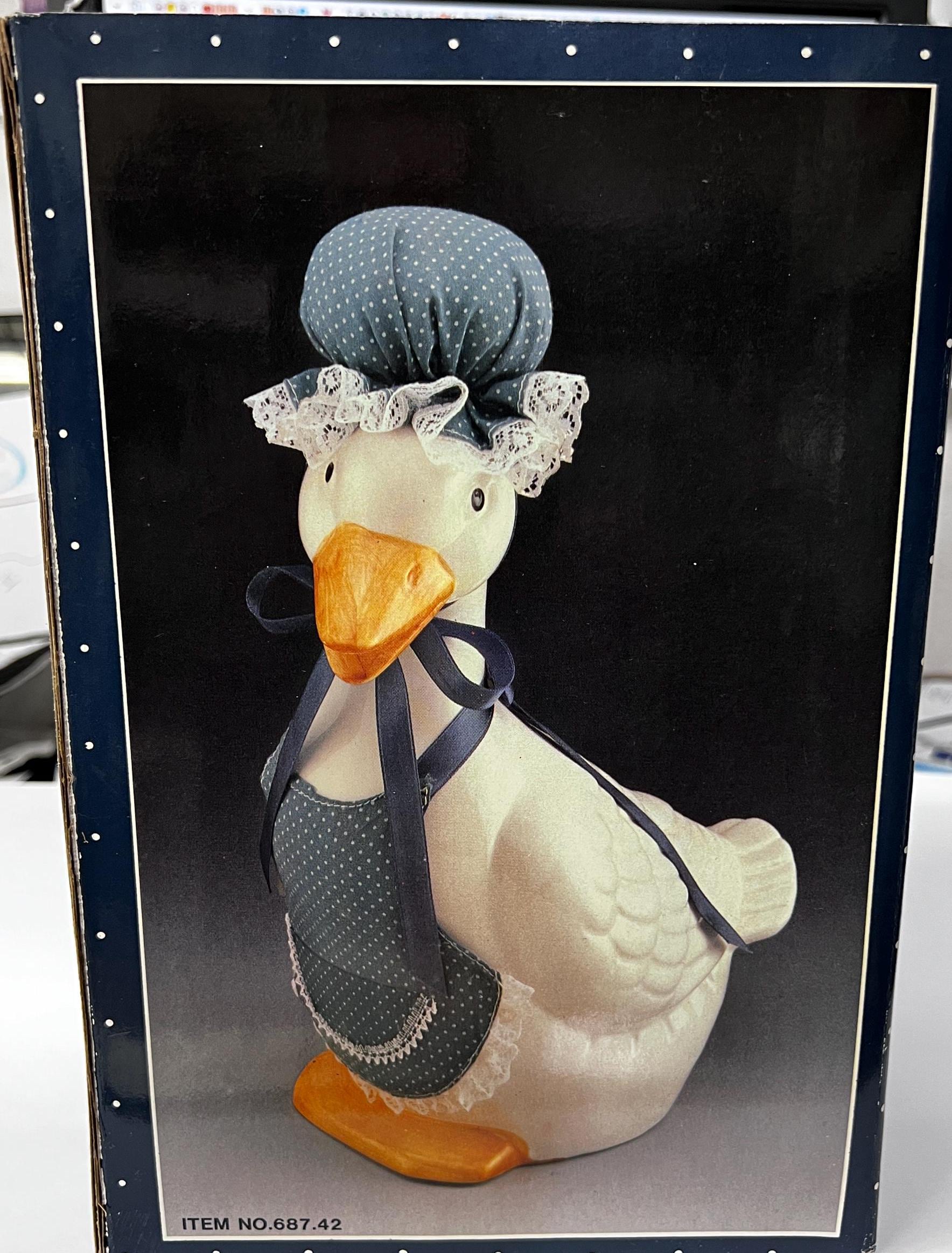 Artistic Gifts Duck With Apron and Bonnet, 2 Sizes, Brand New