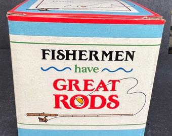 Humorous Fishing Coffee cup, Fisherman have great Rods, Coffee Mug, Vintage, Brand New, by Papel