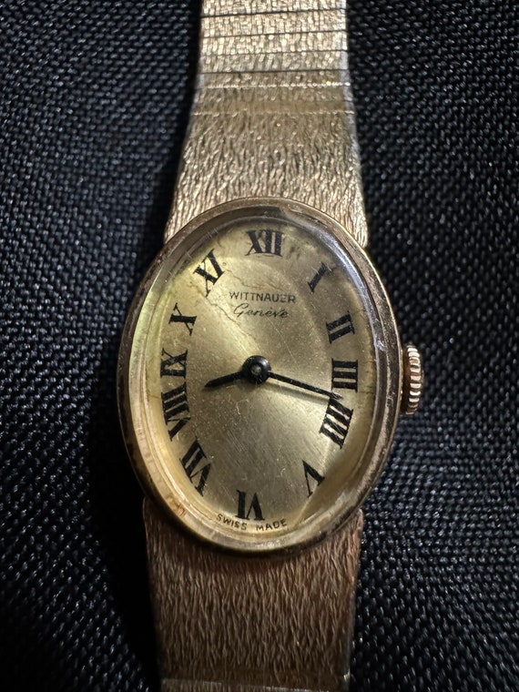 Wittnauer White Dial Roman Numeral SS Swiss Quartz Dress Watch Small Face Used s-l400.jpg main image 4