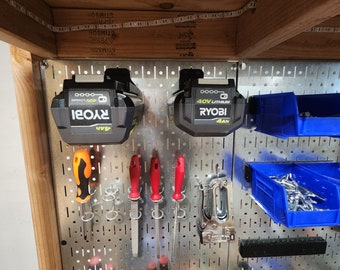 Batería Ryobi 40v 4Ah para montaje en tablero de clavijas.